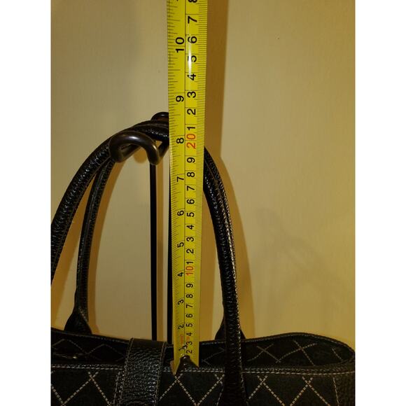 Dooney & Bourke Monogram Logo Canvas Leather Trim Shoulder Tote Bag - Picture 10 of 15